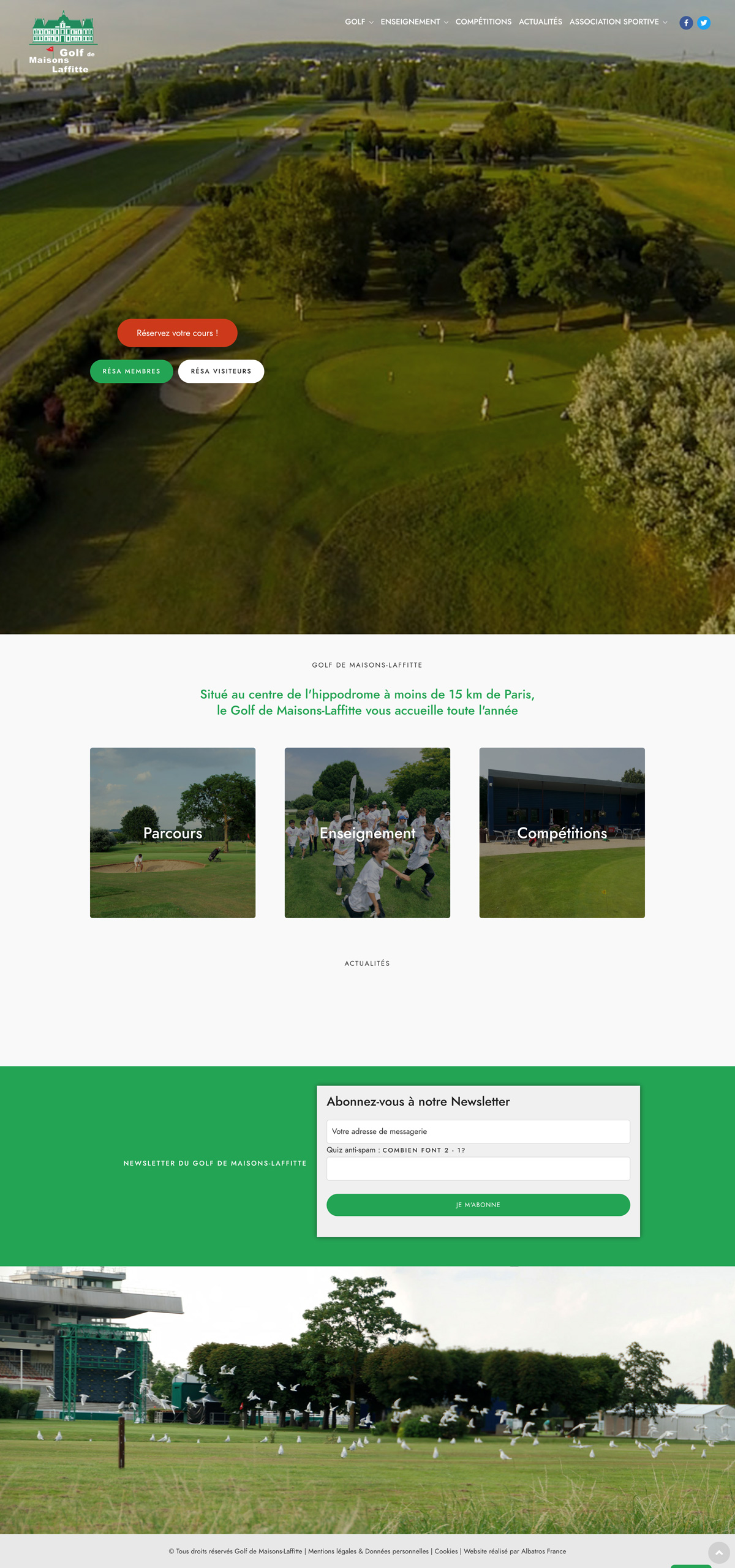 rdsc mistral golf maisons laffitte website screenshot