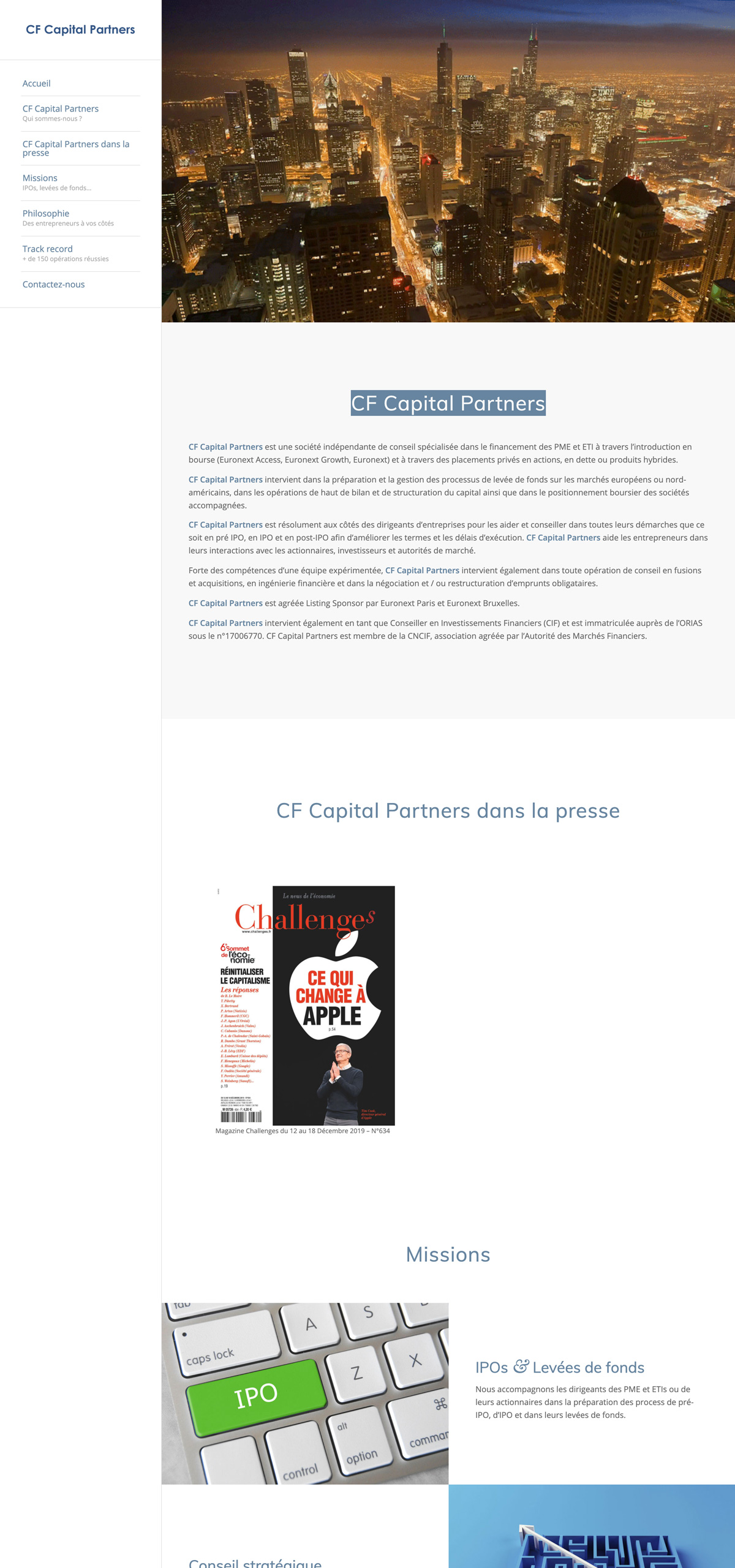 rdsc cf capital partners website screenshot