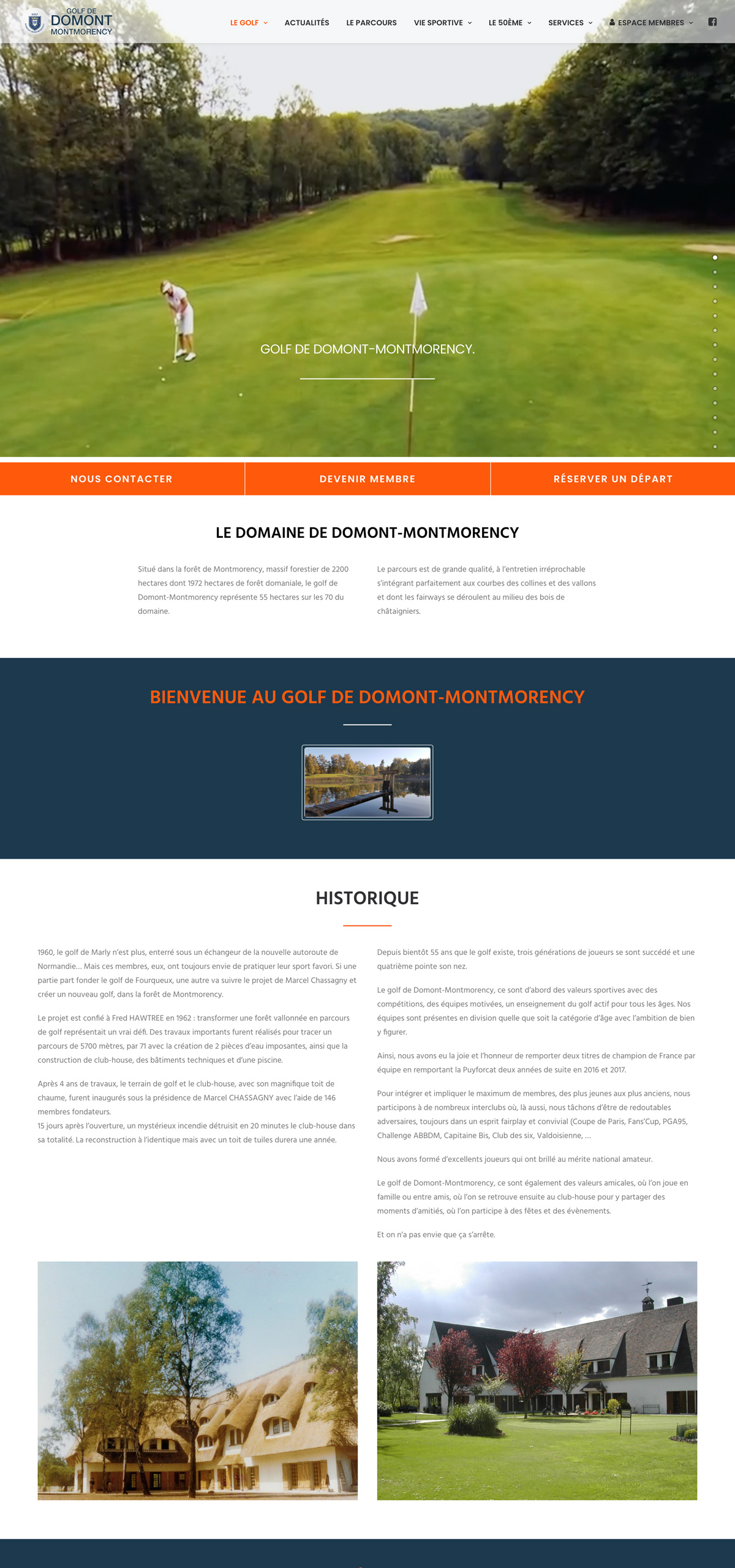 rdsc golf de domont website screenshot