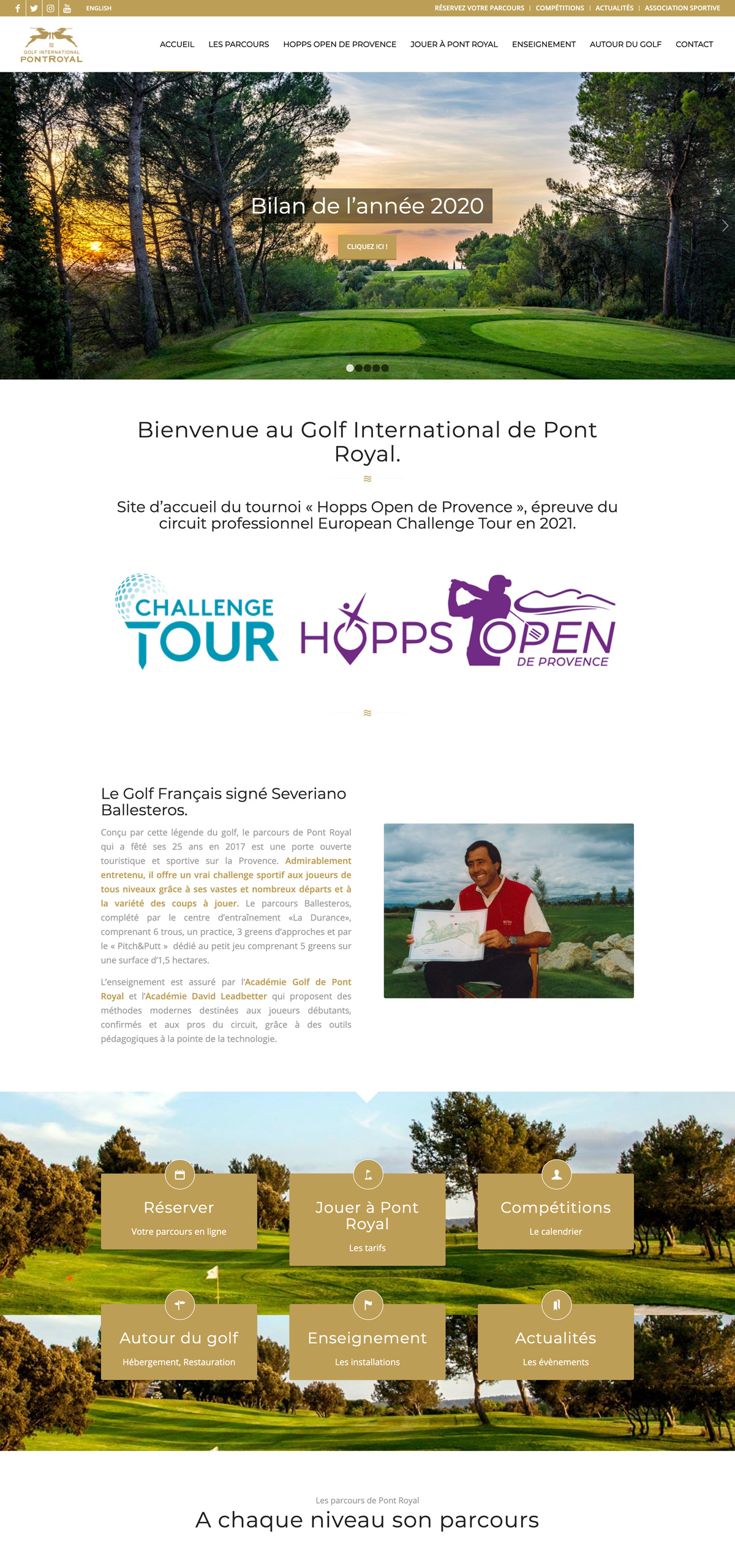 rdsc golf pont royal website screenshot